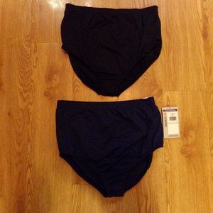 2 PR DANSKIN TRUNKS  PANTS NAVY BLACK XXL NWT